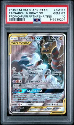 PSA 10 GARCHOMP & GIRATINA GX SM193 BLACK STAR PROMO SUN & MOON TAG TEAM POKEMON - Image 1