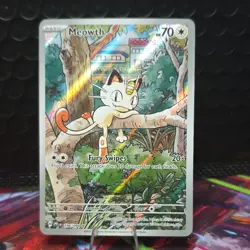 Pokemon Meowth 106/094 Phantasmal Flames Illustration Rare Holo 70 HP Eng - Image 1
