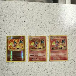 Pokemon Charizard 11/108 Foil & Regular Lot of 3 Cards 2016 English - Image 1