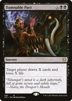 MTG C21 VOC Damnable Pact MINT (SELECT) - Image 2