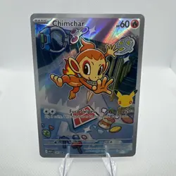 Pokemon TCG Chimchar MEP041 First Partners 30th Anniversary Black Star Promo - Image 1
