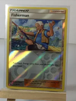 Fisherman 130/168 Sm-Celestial Storm Reverse Holo Pokemon NM English - Image 2