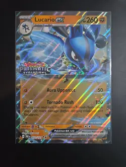 Pokemon Jumbo Lucario ex 051/131 Prismatic Evolutions Stamped Oversized Card 6 - Image 1