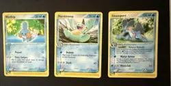 Pokemon TCG Mudkip 60/109, Marshtomp 40/109, Swampert 23/109 2003 Lot of 3 - Image 1