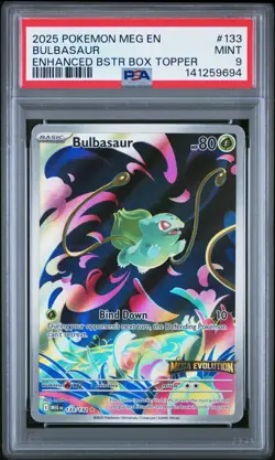 2025 POKEMON MEG EN-MEGA EVOLUTION ENHANCED BOOSTER BOX TOPPER BULBASAUR PSA 9 - Image 1