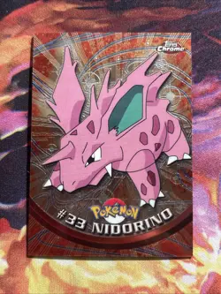2000 Pokemon Topps Chrome Series 1 - #33 NIDORINO - Chrome Foil Holo RARE (MINT) - Image 1