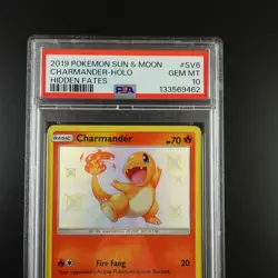 PSA 10 Charmander SV6/SV94 Pokemon Hidden Fates Holo Card - Image 2