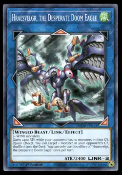 Hraesvelgr, the Desperate Doom Eagle MP20-EN141 Yu-Gi-Oh 1st Edition NM - Image 1