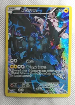 Pokemon TCG Zekrom 2015 XY Black Star Promo Full Art Holo Card #XY76 MP - Image 1