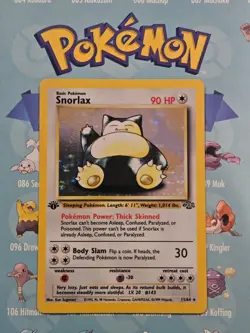 Pokemon TCG Snorlax 11/64 Jungle 1st Edition Card - Image 1