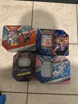 Vintage To New Pokemon Lot Of Bulk Cards 4 Full Tins - Image 1