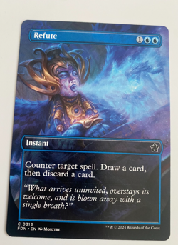 Refute - Foil - Borderless - Foundations #0313 MTG Magic The Gathering - Image 1