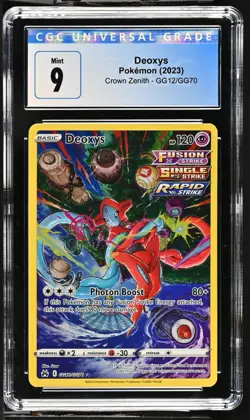 Pokemon CGC 9 Deoxys GG12/GG70 Galarian Gallery SS Crown Zenith Pokemon Card - Image 1
