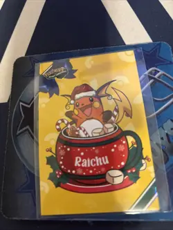 Raichu Cracked Ice Holo Pokemon 2024 Card Database Merry Christmas - Image 1
