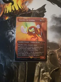 Knuckles the Echidna ✨RAINBOW FOIL✨ Secret Lair x Sonic - Magic MTG - Image 1