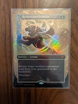 Restoration Seminar (Borderless) Secrets of Strixhaven Foil MTG Magic 290 - Image 1