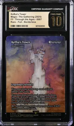 Magic MTG 2025 Kefka's Tower Borderless Foil #0007 CGC PRISTINE 10 POP 1 - Image 1