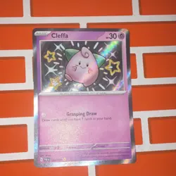 Pokemon Cleffa Holo Shiny Rare SV: Paldean Fates 150/091, NEAR MINT - Image 1