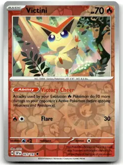 Victini 021/191 Uncommon Surging Sparks Pokemon Reverse Holo Lightly Played - Image 1