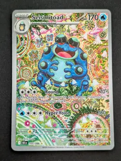 Seismitoad 105/086 2025 Black Bolt English Illustration Rare Pokemon Near Mint - Image 1