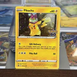 Pikachu SWSH234 Pokemon GO Black Star Promo Holo NM/M 2022 Gift Hat - Image 3