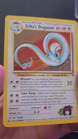 Erika's Dragonair 4/132 Gym Heroes Holo Rare Unlimited Pokemon TCG MP - Image 2
