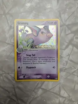 Pokemon Grumpig 30/106 EX Emerald Reverse Holo Stamped NM-MINT - Image 1