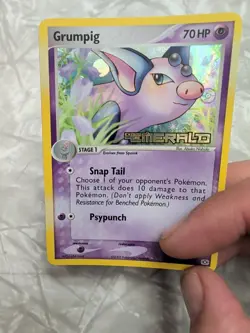 Pokemon Grumpig 30/106 EX Emerald Reverse Holo Stamped NM-MINT - Image 2