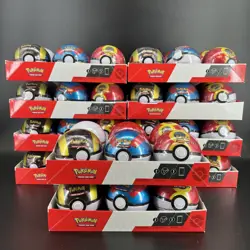 Poke Ball Tin Display Q4 6x Balls 18x Packs Great Repeat Ultra Premier Pokemon - Image 1