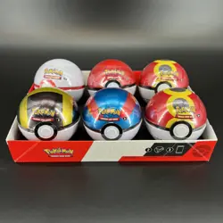 Poke Ball Tin Display Q4 6x Balls 18x Packs Great Repeat Ultra Premier Pokemon - Image 2