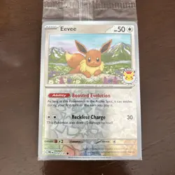 Eevee 074/131 Pokemon Day Stamped Sealed Promo Card 2025 Exclusive Reverse Holo - Image 1
