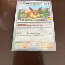 Eevee 074/131 Pokemon Day Stamped Sealed Promo Card 2025 Exclusive Reverse Holo - Image 2