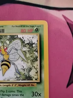 Pokemon TCG Beedrill Card 17/102 Rare Unlimited Base Set - Image 3