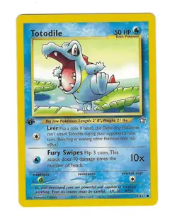 Totodile 81/111 1st Edition Common Neo Genesis Pokemon Card - Image 1