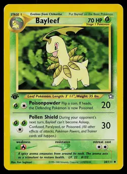 Pokemon Neo Genesis 28/111 Bayleef 1st Edition Pokemon Card - Image 1