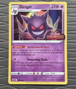 Gengar SWSH241 Lost Origin Stamped Prerelease Black Star Promo Pokemon Card - Image 1