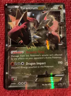 Tyrantrum EX XY70 Holo Pokemon Card XY 180 HP Dragon Impact English - Image 1