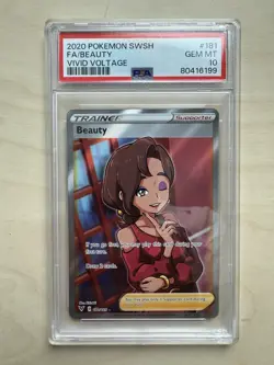 Beauty 181/185 Full Art Vivid Voltage Pokemon Card - PSA 10 GEM MT - Image 1