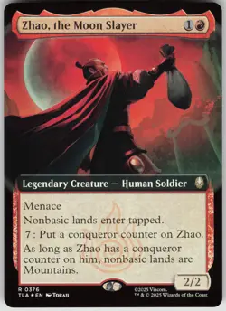 MTG Zhao, the Moon Slayer Extended Art Foil NM Avatar Last Airbender Magic 376 - Image 1