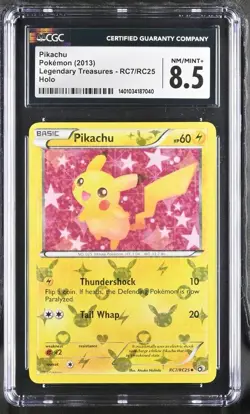 CGC NM/Mint+ 8.5 Pokemon 2013 Legendary Treasures Pikachu Radiant Holo RC7/RC25 - Image 1