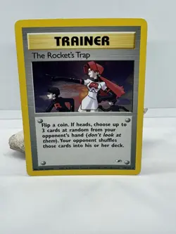 Pokemon Card - The Rocket's Trap Gym Heroes 19/132 Holo Rare SWIRL!! - Image 1