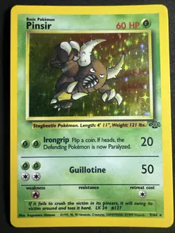 Pokemon TCG Pinsir Jungle 9/64 Holo Unlimited Holo Rare - Image 1