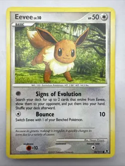 Pokemon TCG Eevee Rising Rivals 59/111 Regular Common Non Holo 2009 Nintendo - Image 1