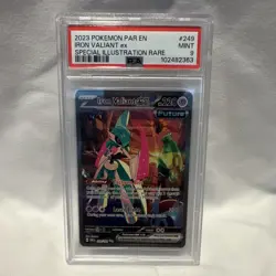Pokemon TCG Iron Valiant ex Special Illustration Rare Holo PSA 9 249/182 2023 - Image 1
