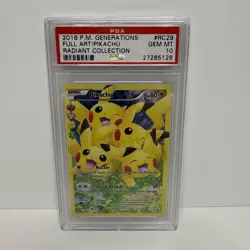 2016 Pokemon XY FA/Pikachu Gen Radiant Collection #RC29 PSA 10 Gem Mint - Image 1