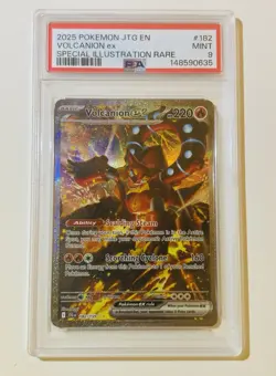 Pokemon TCG Volcanion ex 182/159 Sv09 Holo PSA 9 - Image 1