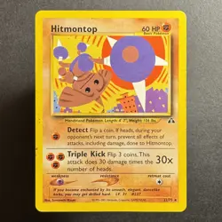 Hitmontop - 22/75 - Neo Discovery - Pokemon - Rare - Damaged - Image 1