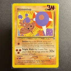 Hitmontop - 22/75 - Neo Discovery - Pokemon - Rare - Damaged - Image 3