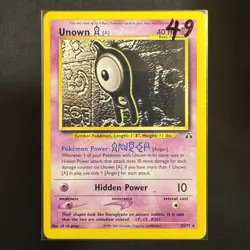 Unown [A] - 33/75 - Neo Discovery - Pokemon - Rare - Played - Image 3