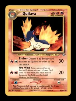 QUILAVA LP 46/111 UC NEO GENESIS POKEMON UNLIMITED - Image 1